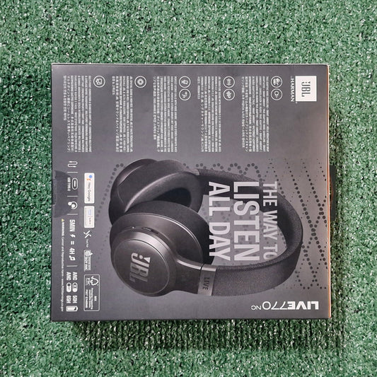 JBL Live 770NC Over‑Ear Bluetooth Headphones Unisex Black ANC 65 hr Battery