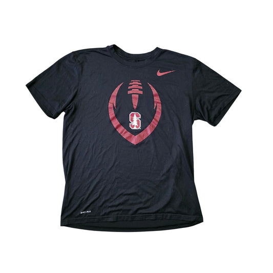 Nike Dri-FIT Stanford Cardinal Football T-Shirt Men’s L Black Athletic Tee