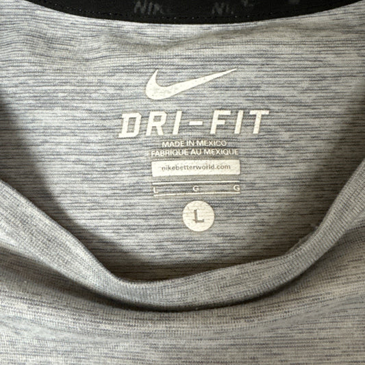 Nike Dri-FIT Gray Short Sleeve Training Shirt Men’s Large Athletic Tee