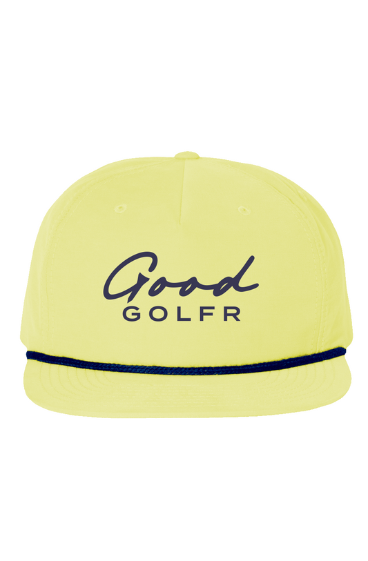Good Golfr Tee Logo Hat - Yellow/Navy