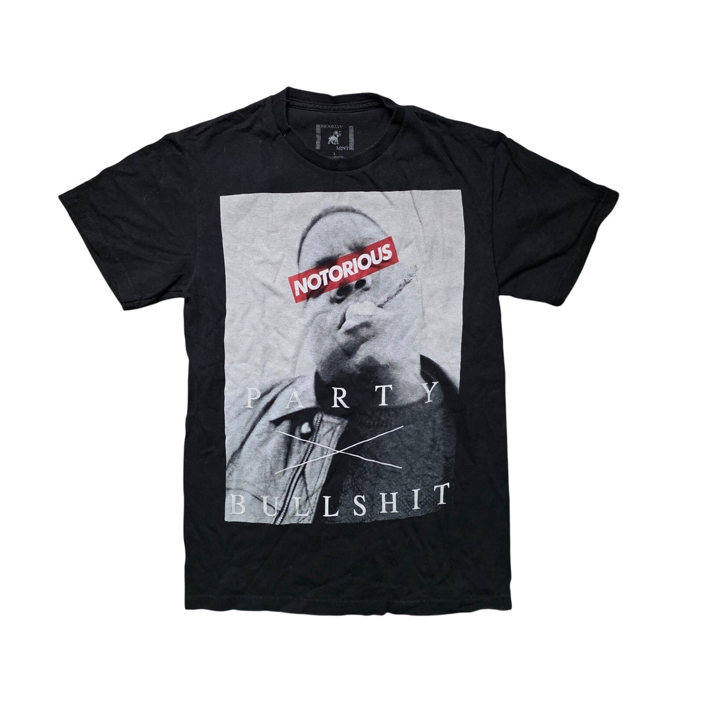 Notorious BIG Shirt Men Small Black 90s Hip Hop Party And Bullsh*t Graphic Tee