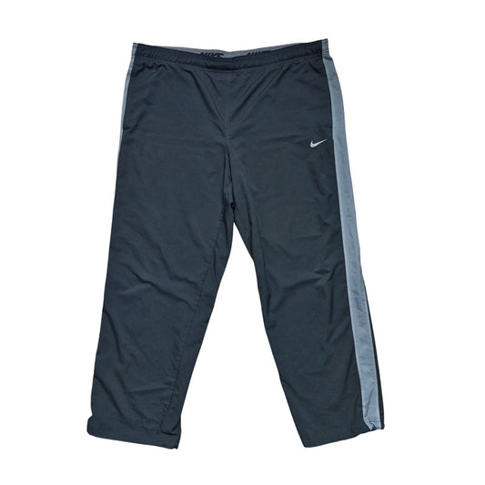 Nike Vintage Y2K Baggy Nylon Track Pants Size XL Black Gray Stripe