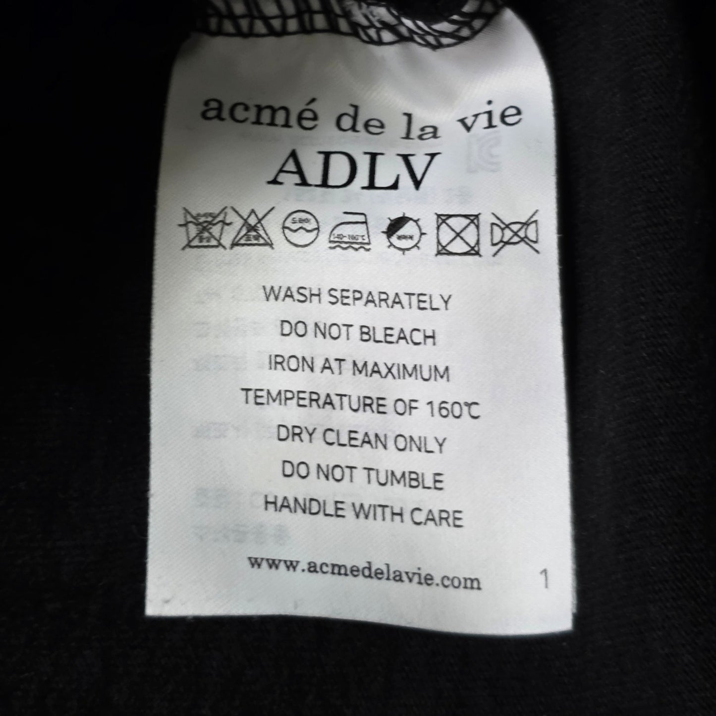 Acme De La Vie ADLV Baby Face Donut Graphic T-Shirt Men’s M Black Oversized Tee