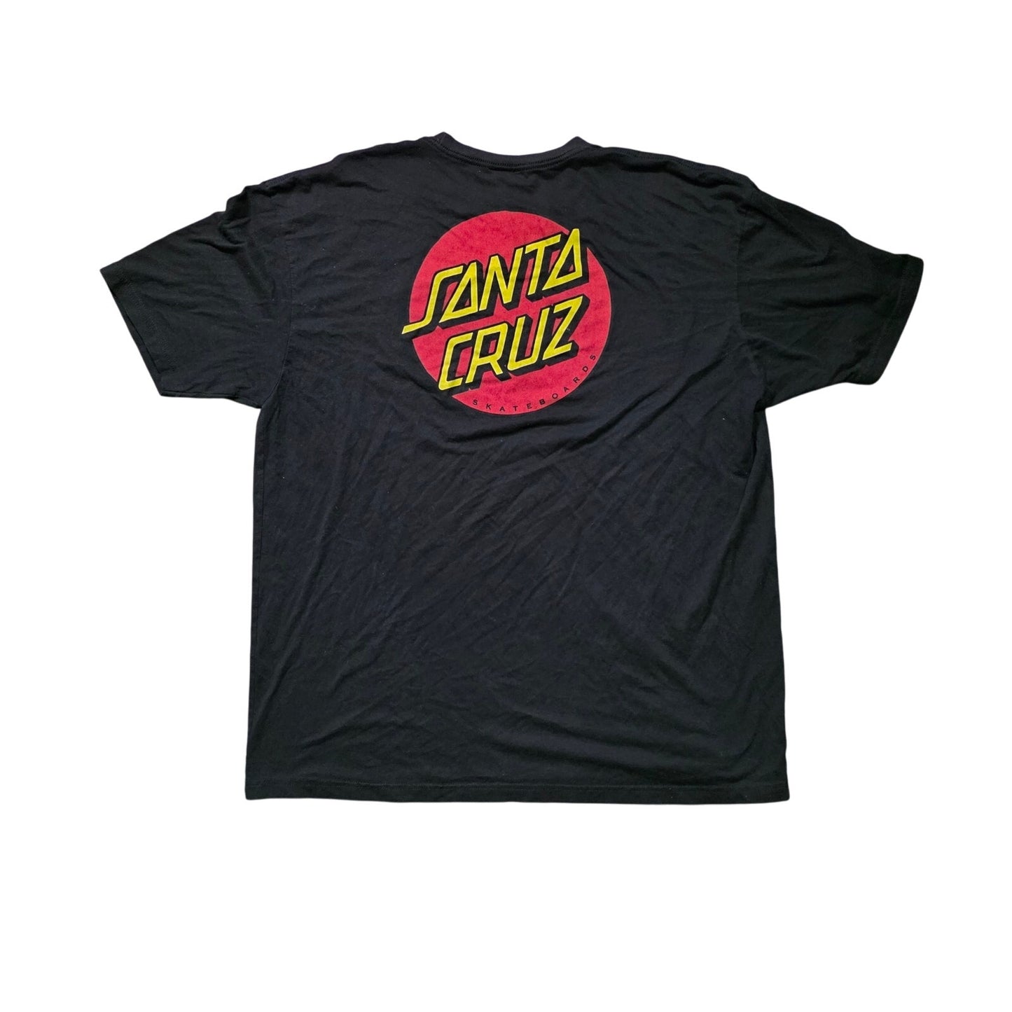 Santa Cruz Classic Dot T-Shirt Men’s XXL Black Skateboard Logo Graphic Tee