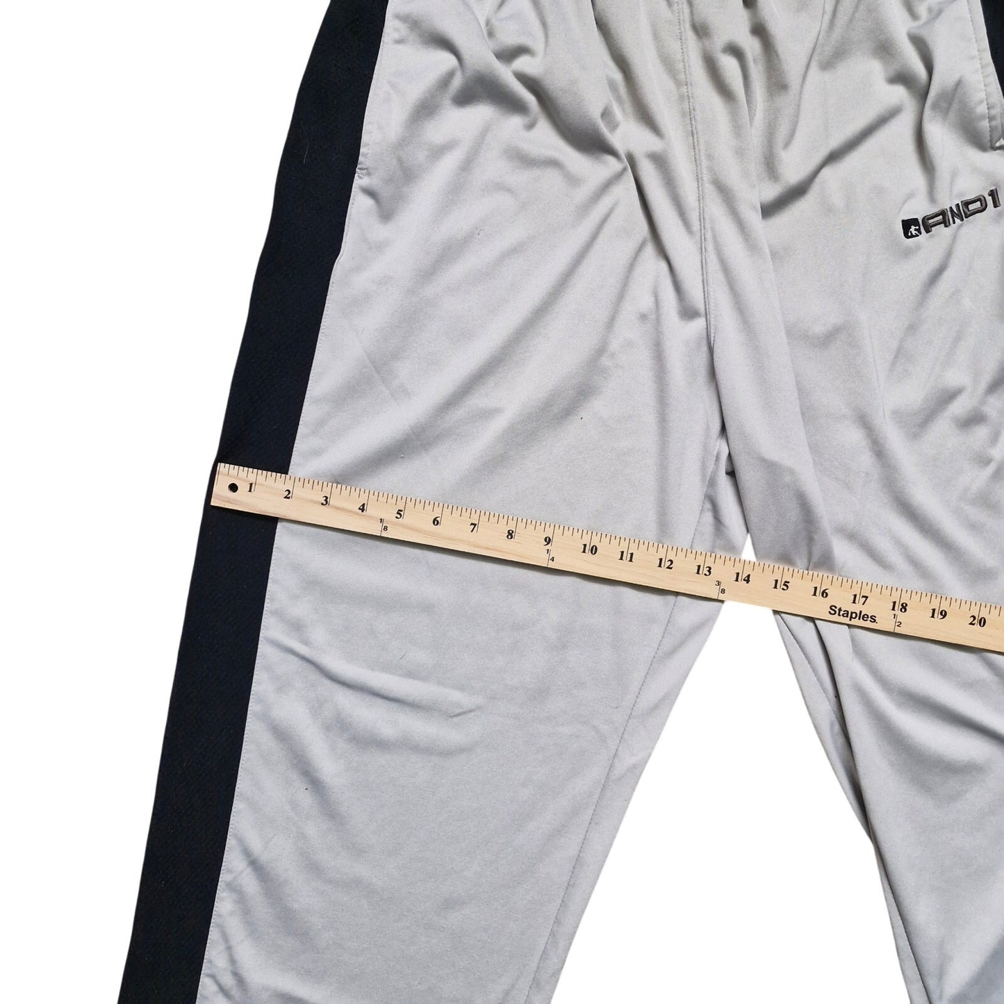 AND1 men's white track pants size L