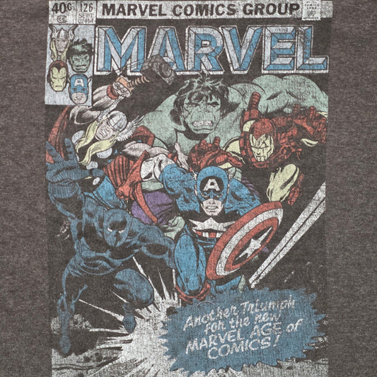 Marvel Comics Group Graphic T-Shirt Men’s M Gray Superhero Comic Print Tee