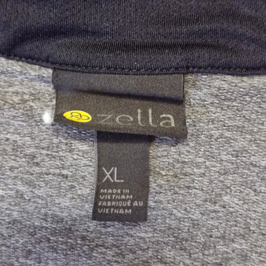Zella Pyrite Zip Hoodie Men’s XL Grey Wolf Melange Stretch Tech Fabric