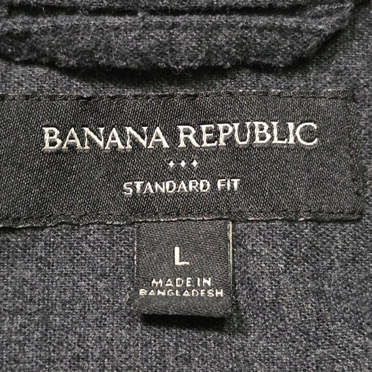 Banana Republic Men’s L Gray Standard Fit Long Sleeve Button-Down Shirt